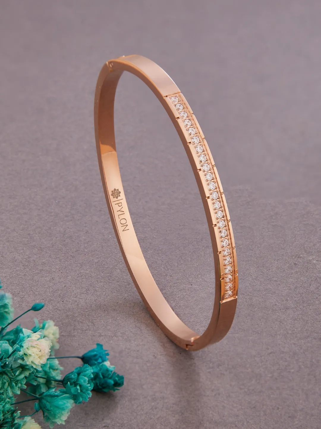 Front Image of Rose Gold Torque bracelet