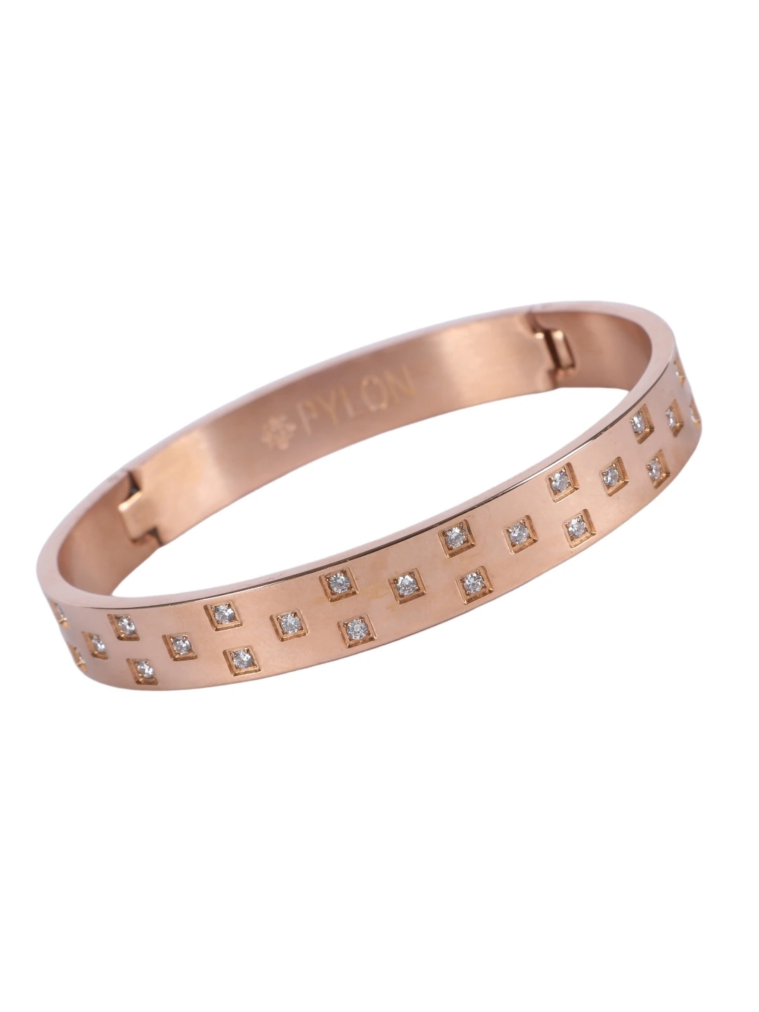 Upper View of Matrix Luxe Cuff in rose gold