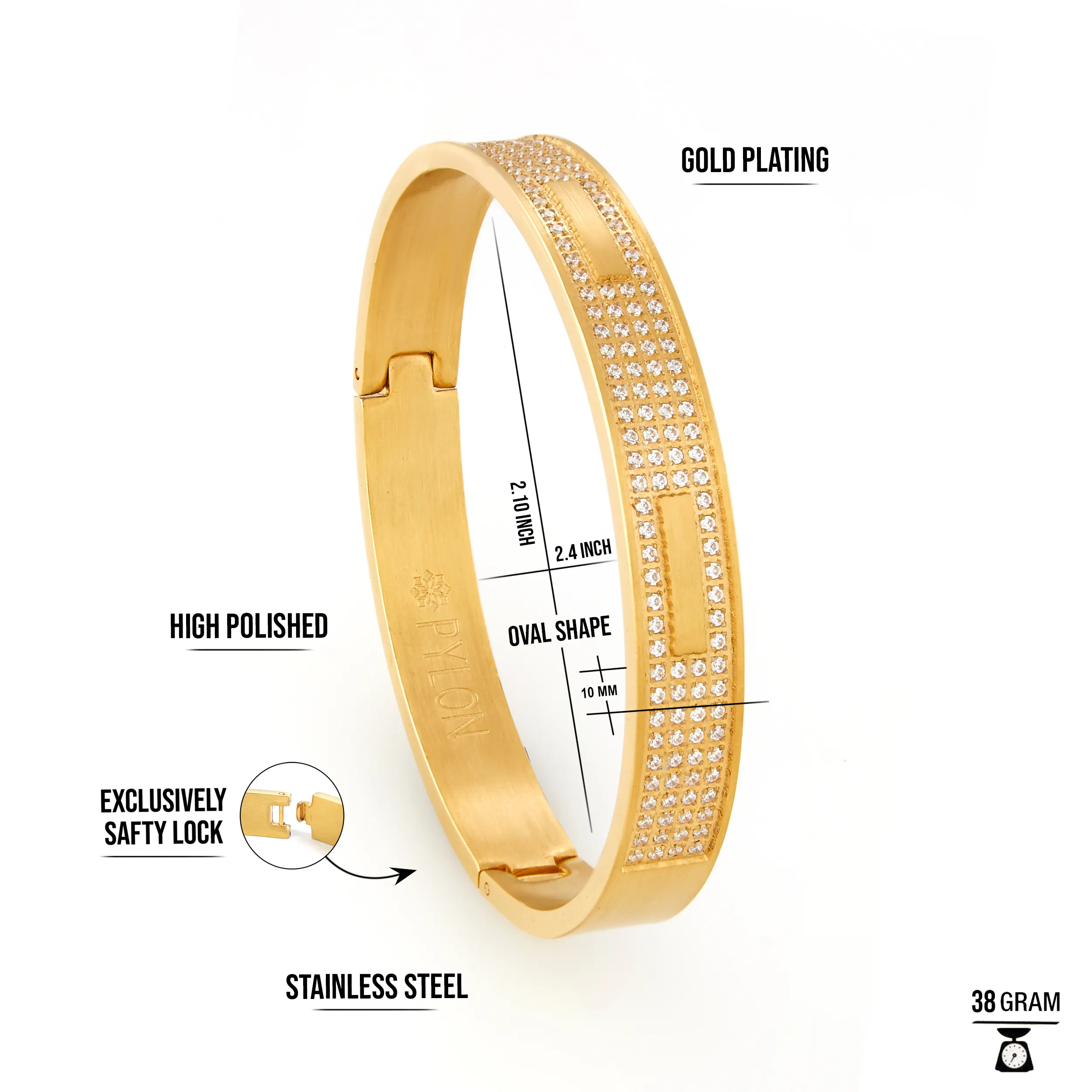 Back Image of Golden QuantumQuill Cuff