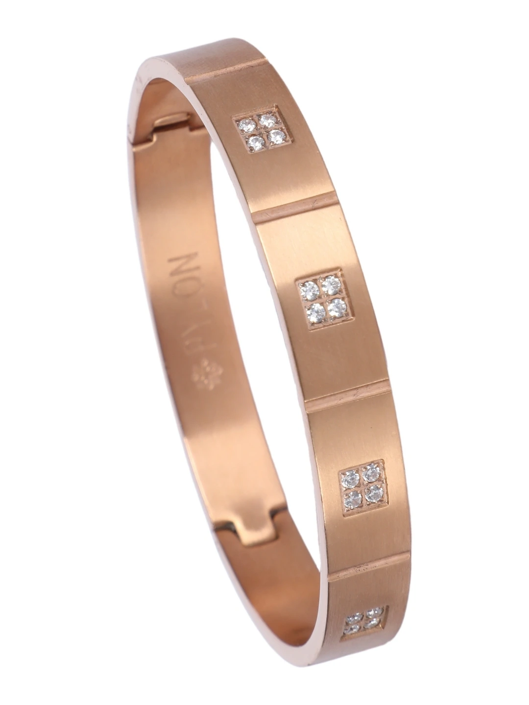 Back Image of Squared Bracelet in Rose gold