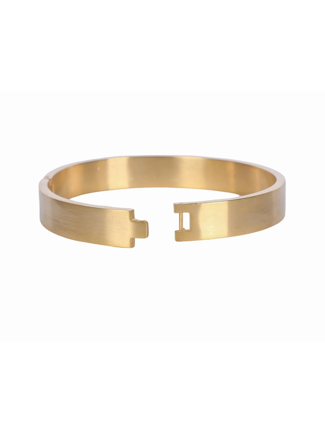 Ground Image of Matrix Luxe Cuff with gold polish