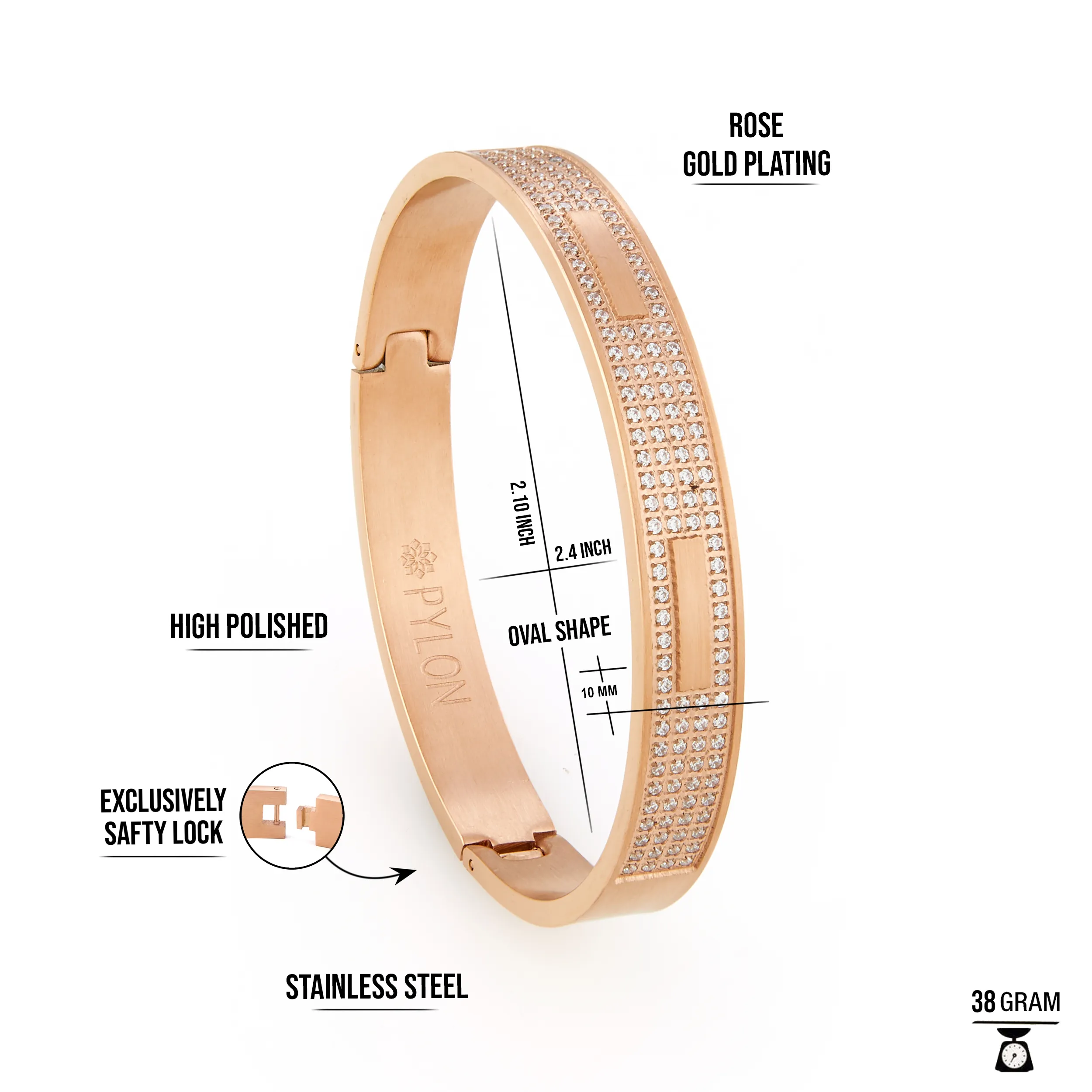 Back Image of Rose Gold QuantumQuill Cuff