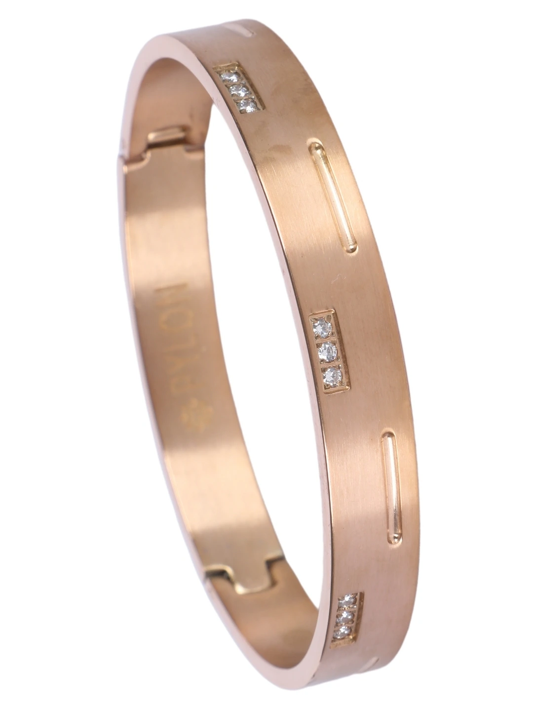 Back Image of Diamond Dash Cuff in Rose Gold