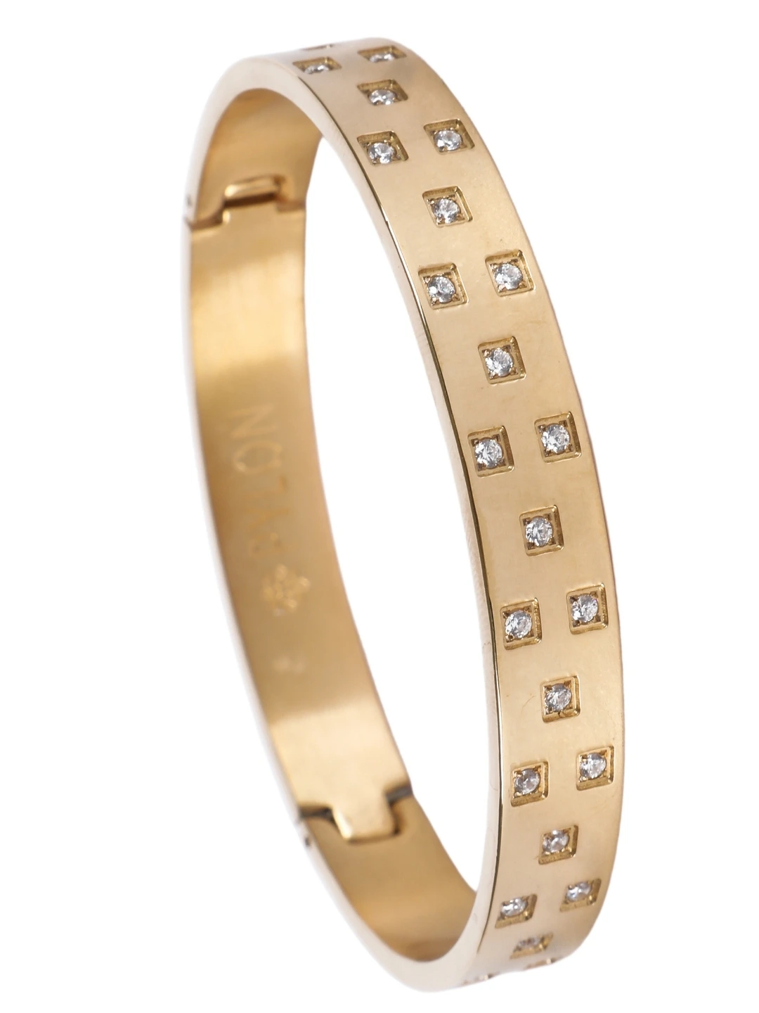 Back Image of Matrix Luxe Cuff with gold polish